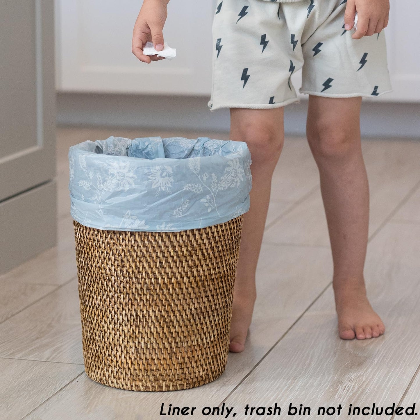 Trash Bags for 2,3,4 Gallon Trash Can, Small Garbage Bags - Bedroom & Bathroom, Decorative Cute Wastebasket Trash Can Liner Kids - 50 Count (Everyday Electric)