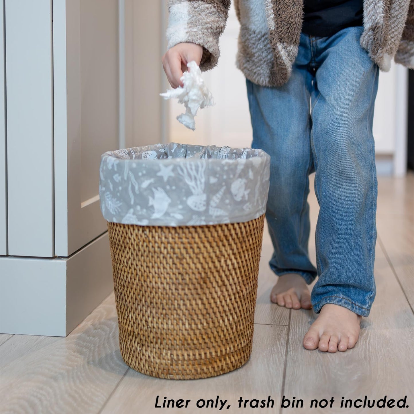 Trash Bags for 2,3,4 Gallon Trash Can, Small Garbage Bags - Bedroom & Bathroom, Decorative Cute Wastebasket Trash Can Liner Kids - 50 Count (Everyday Electric)