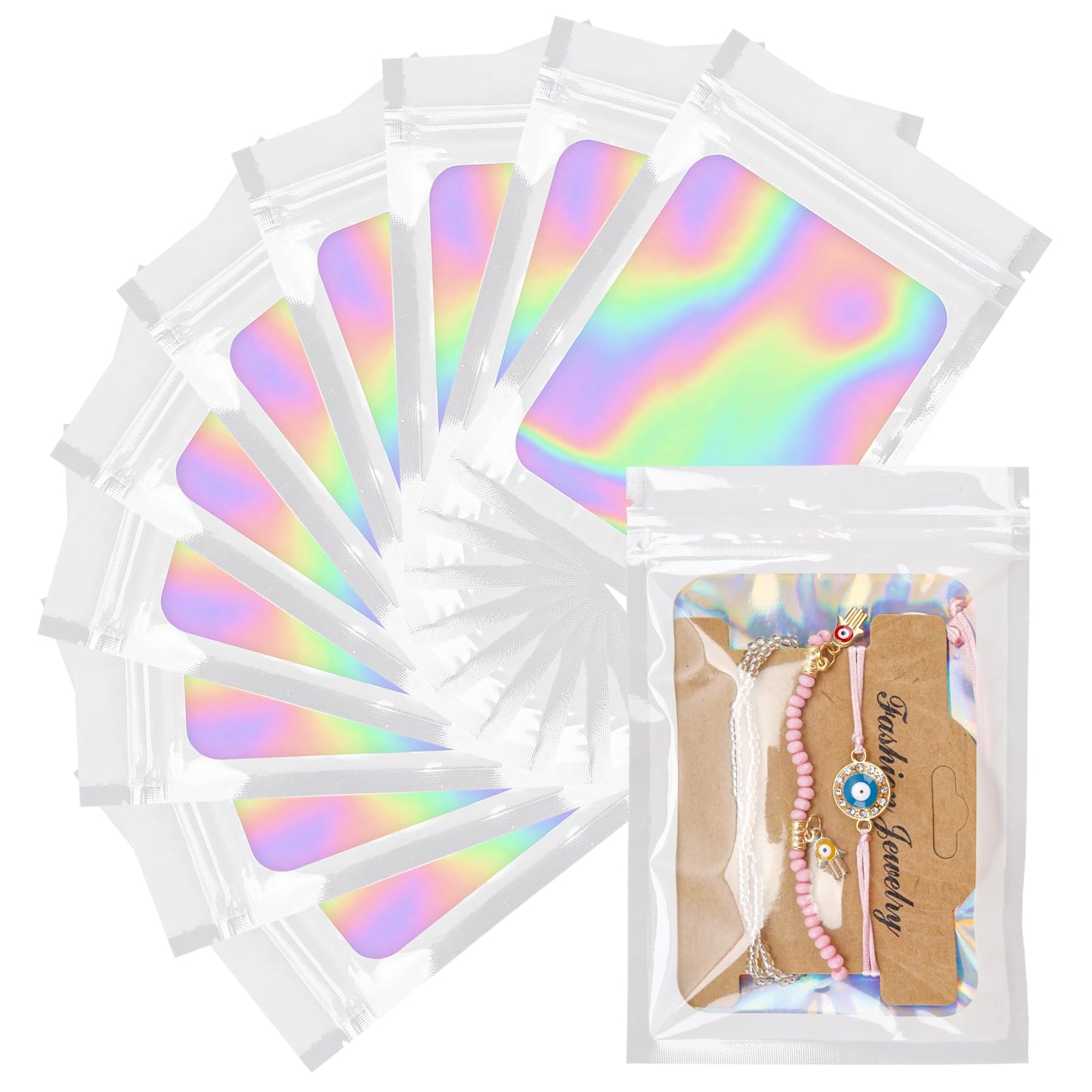 100 Pack 5x8 Mylar Bags for Food Storage and Resealable Stand Up for Small Business Packaging Supplies Great for Party Favor Food Storage