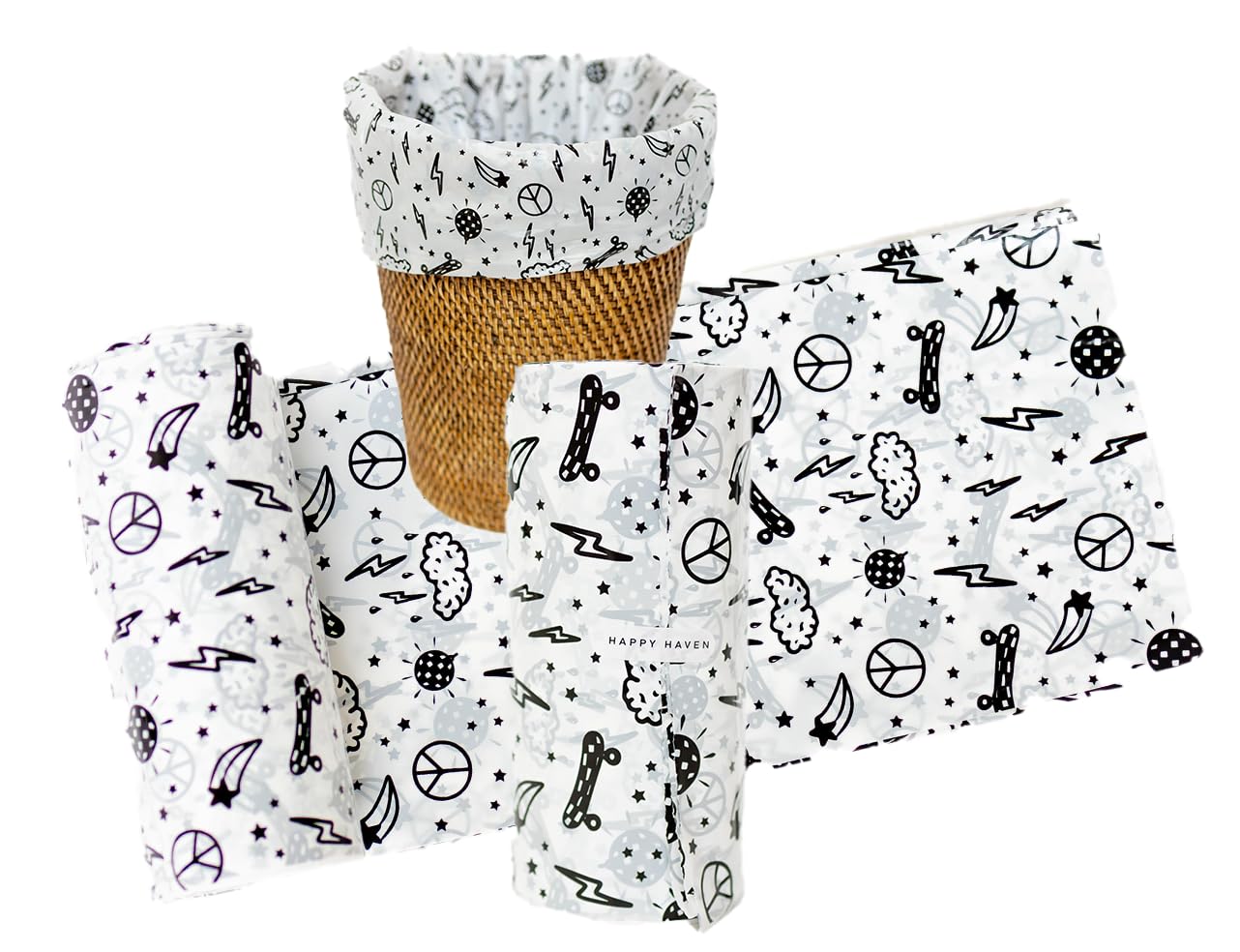 Trash Bags for 2,3,4 Gallon Trash Can, Small Garbage Bags - Bedroom & Bathroom, Decorative Cute Wastebasket Trash Can Liner Kids - 50 Count (Everyday Electric)
