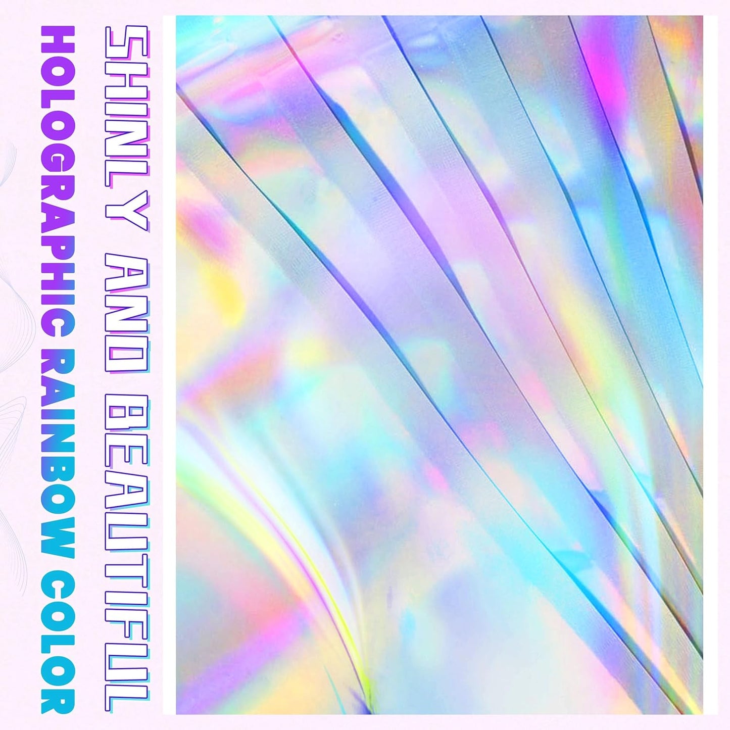 Stand Up Holographic Mylar Bags Resealable Zipper Bags for Small Business Packaging Supplies(100PACK, 6x9IN)