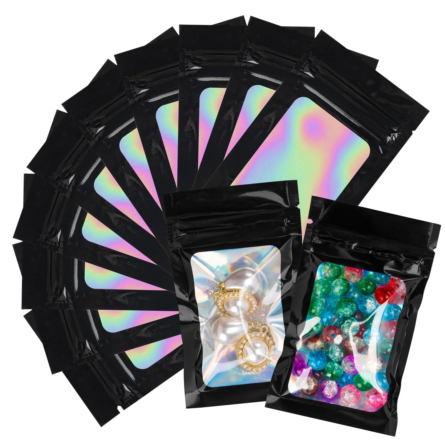 100 Pack 5x8 Mylar Bags for Food Storage and Resealable Stand Up for Small Business Packaging Supplies Great for Party Favor Food Storage